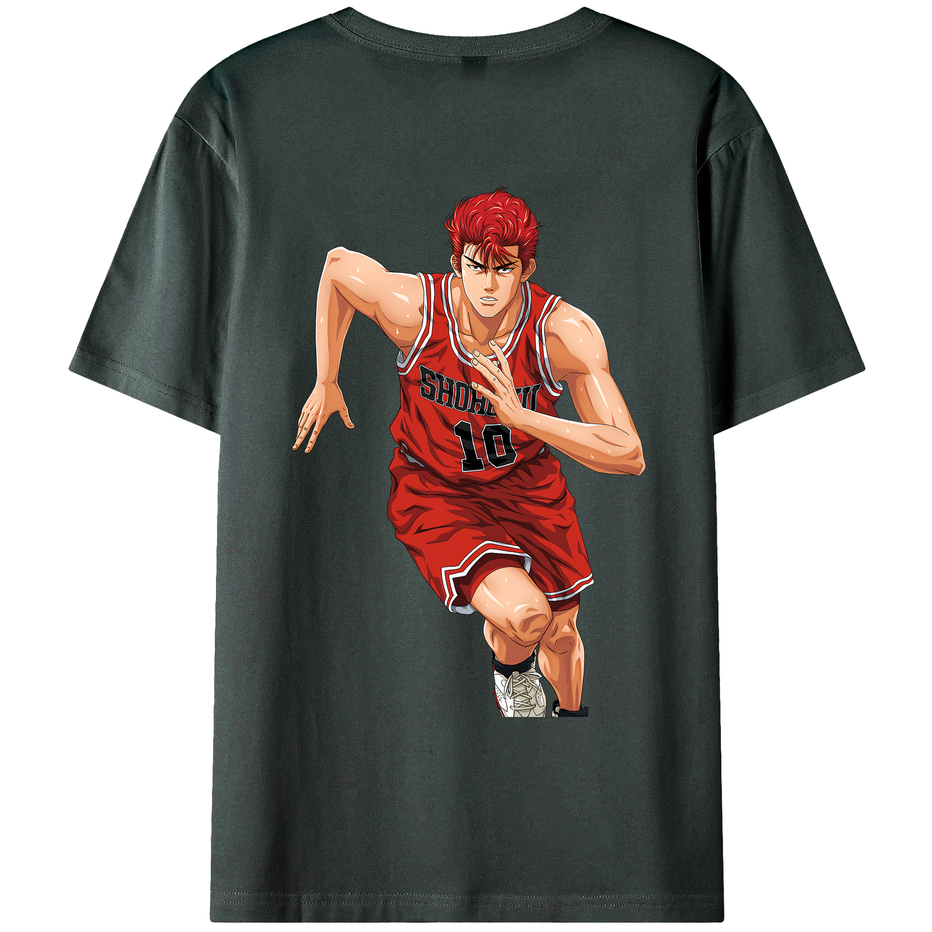 （画像用） SLAM DUNK／スラムダンク 綿100％ メンズ半袖Tシャツ（バックプリント） 通気性